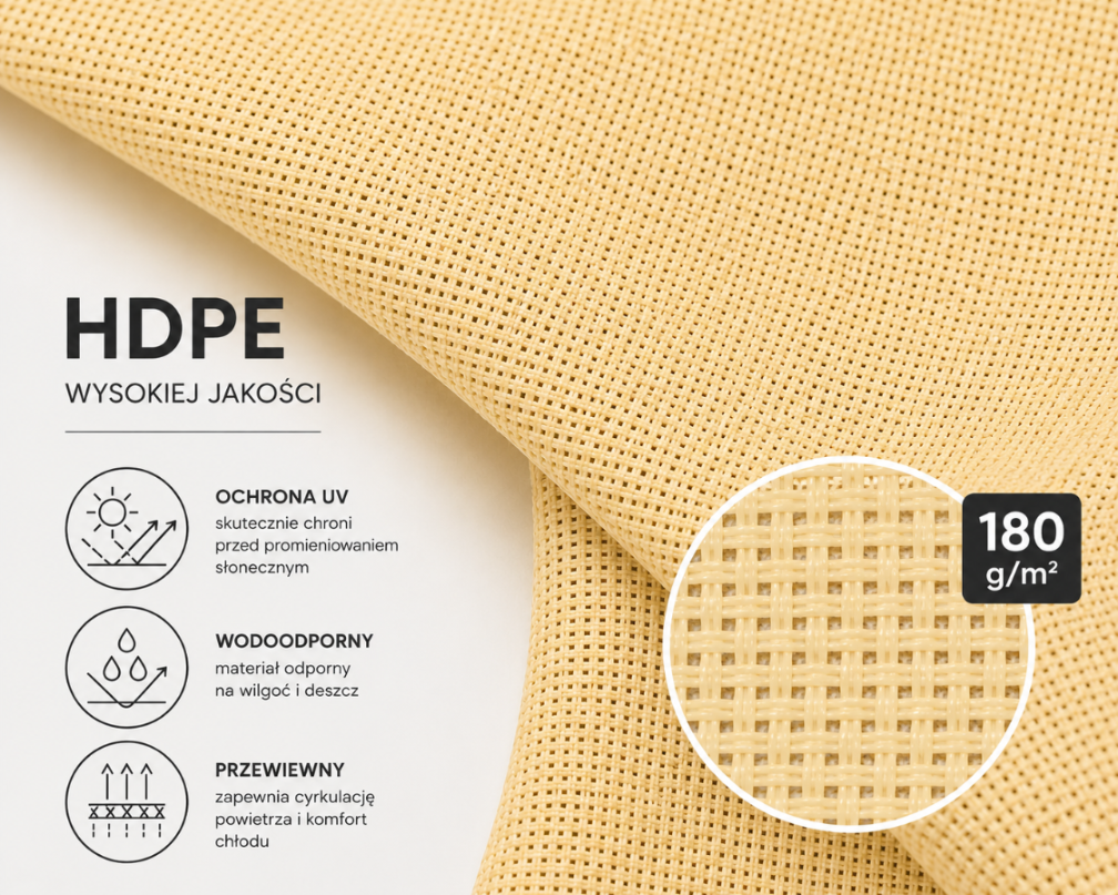 Żagiel przeciwsłoneczny hdpe prestige