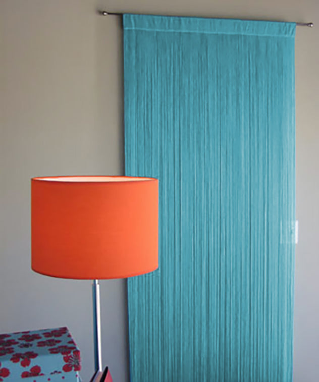 Zasłona Sznurkowa Drzwi Okno Firana Dekoracyjna Turkusowa