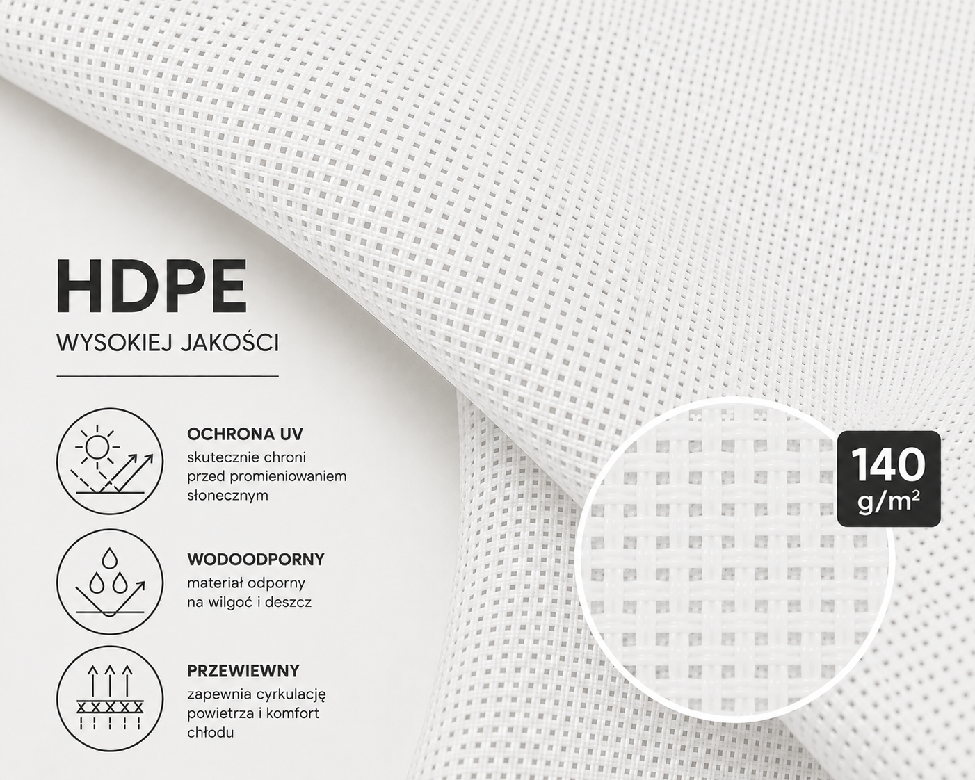 Żagiel przeciwsłoneczny HDPE Classic