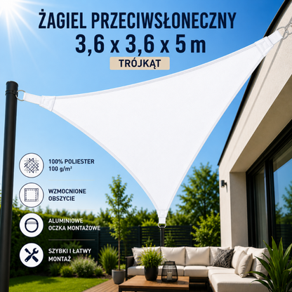 ŻAGIEL PRZECIWSŁONECZNY WODOODPORNY NA TARAS